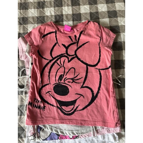 Disney Junior Girls Minnie Mouse T-shirts Short Long Sleeves Size 5/6 Lot Of 6 - Picture 5 of 8